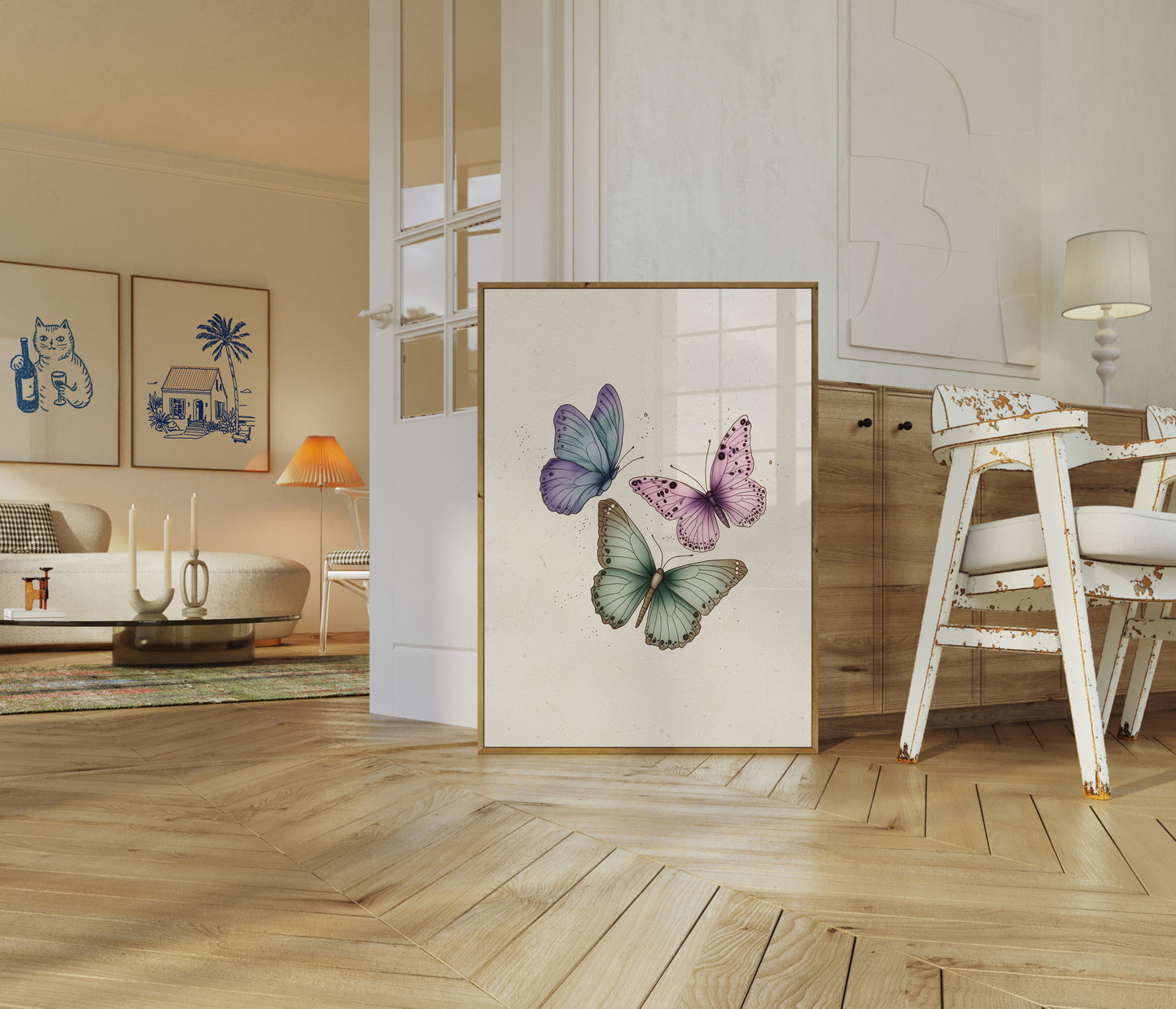 Sarte sommerfuglvinger plakat