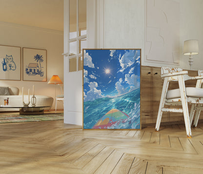 Ocean Wave Surfing Dream Poster