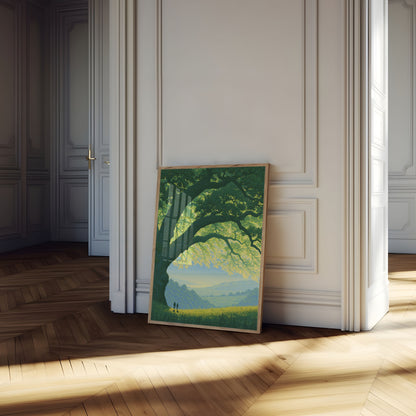 Ancient Tree Valley Vista Poster