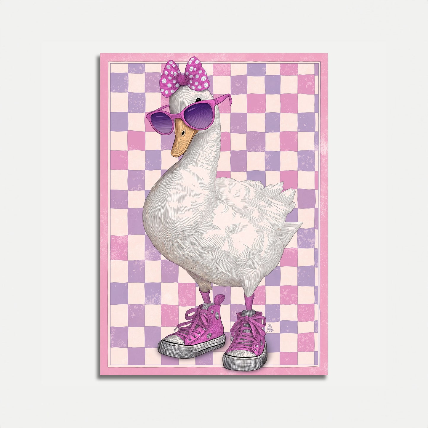 Stylish Duck Fashion Poster
