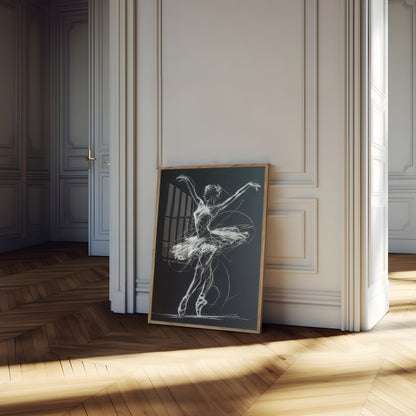 Dynamic Ballet Sketch Poster