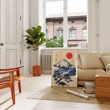 Poster del Sole Rosso del Monte Fuji