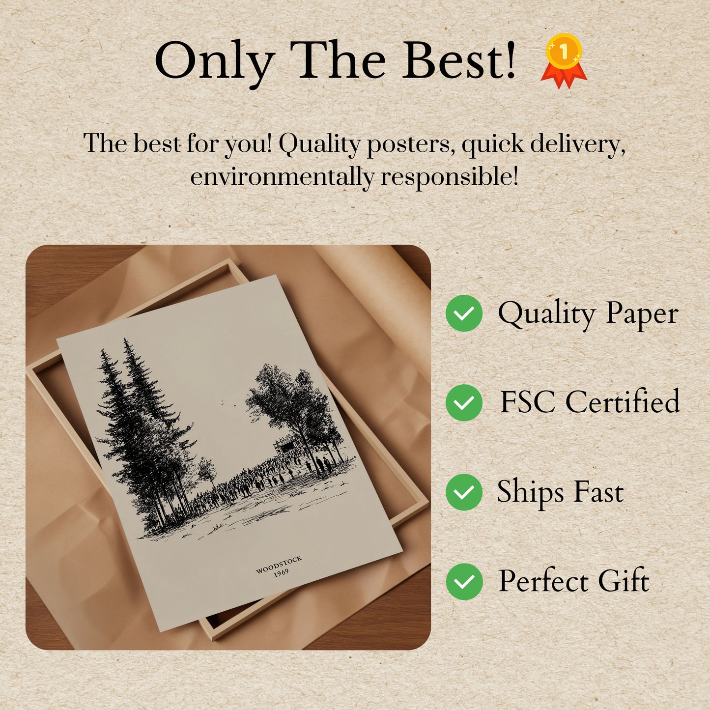 Woodstock 1969 Vintage Music Poster