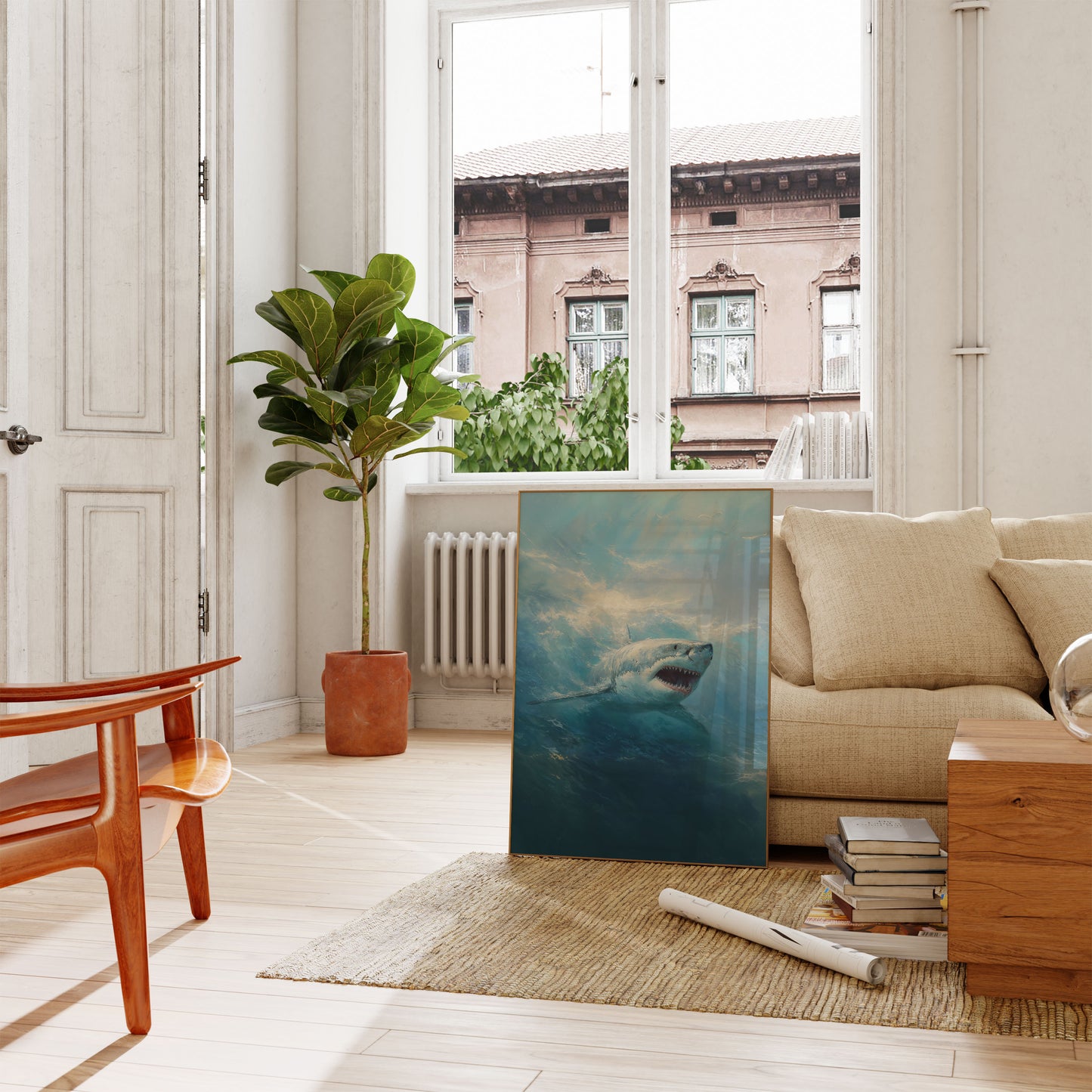 Great White Shark Ocean Majesty Poster