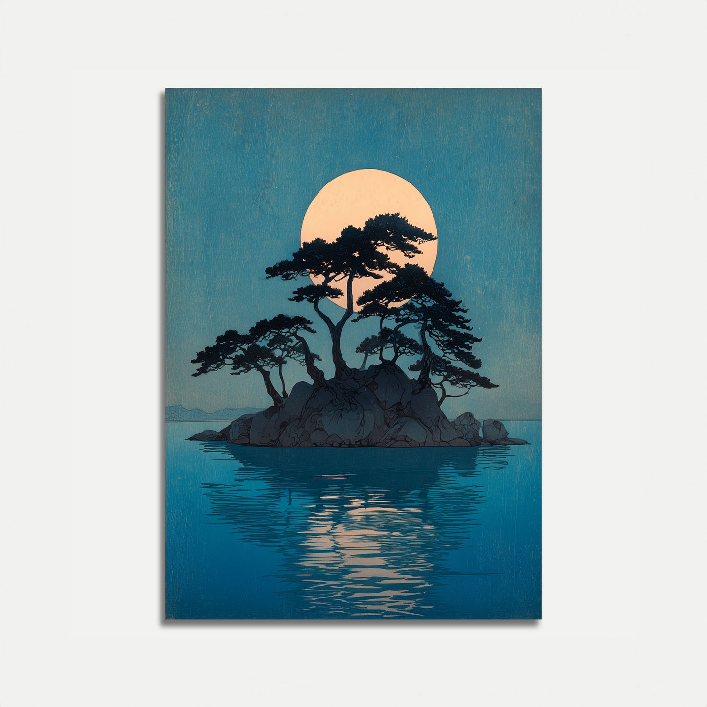 Cartaz da Árvore Bonsai da Ilha ao Luar
