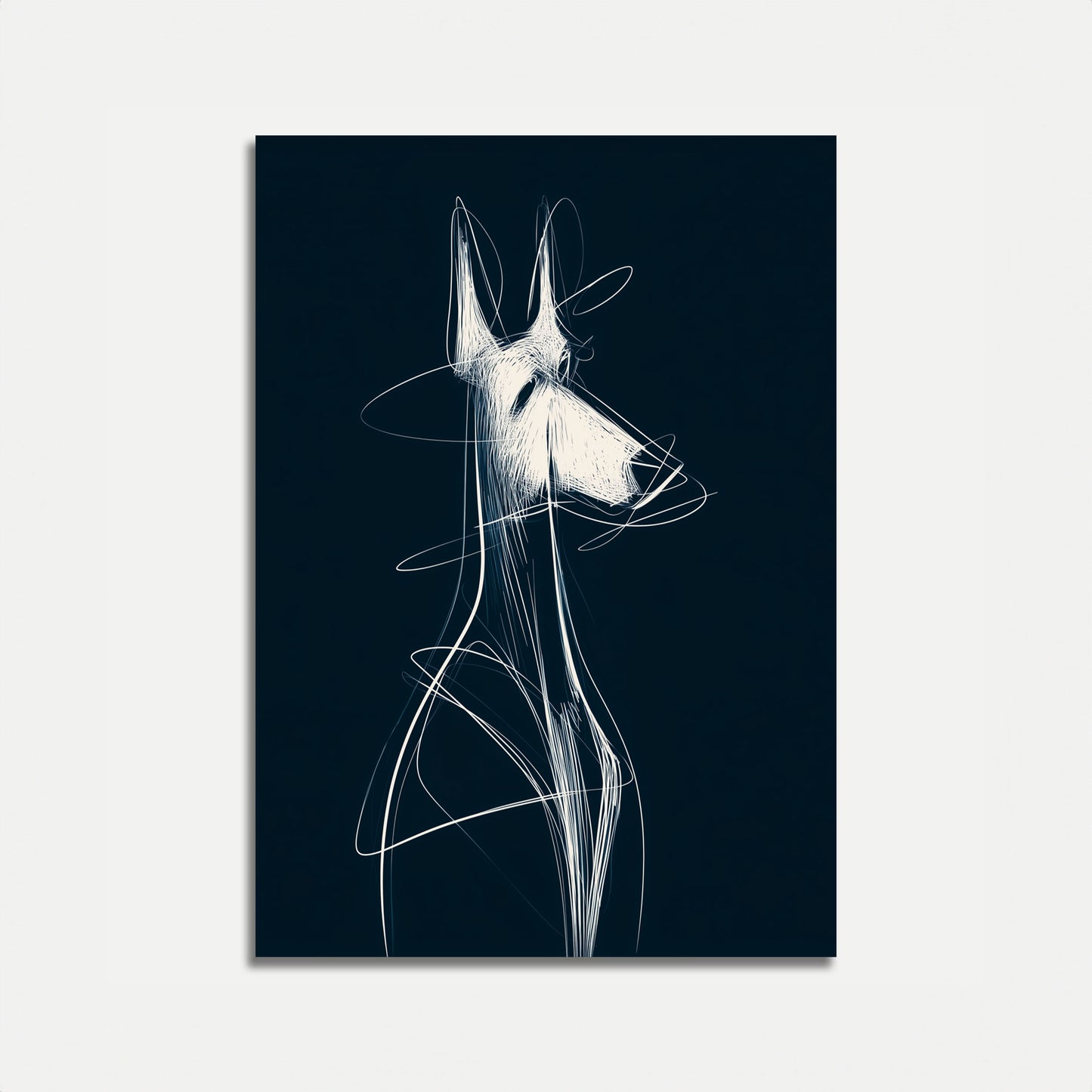 Abstract Dog Silhouette Poster
