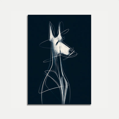 Abstract Dog Silhouette Poster