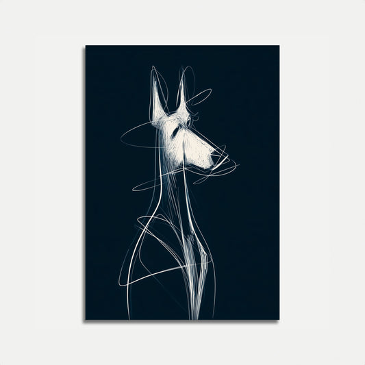 Abstract Dog Silhouette Poster