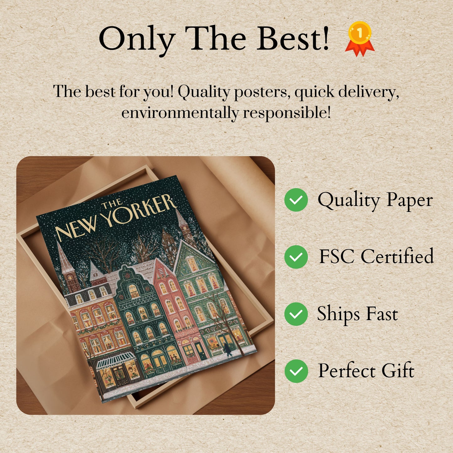 New York Winter Evening Poster