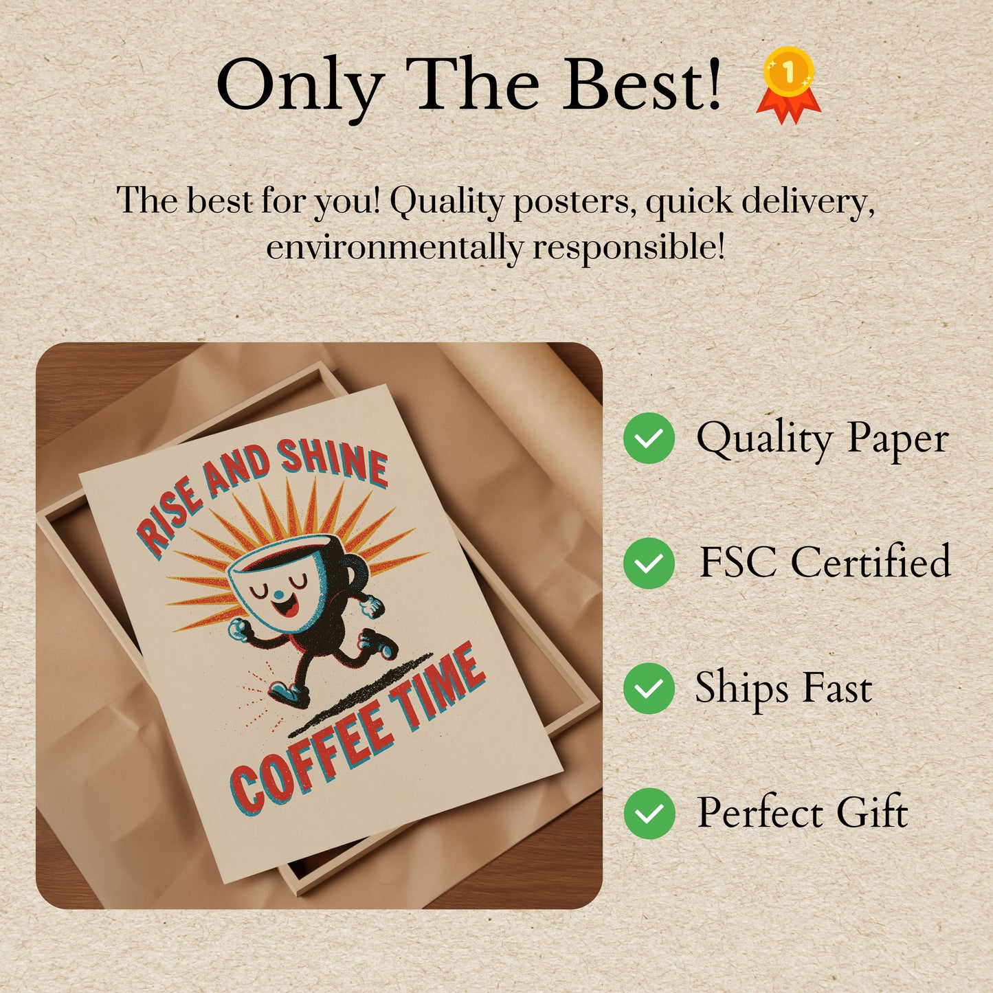 Rise and Shine Coffee Time Poster