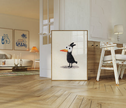 Quirky Cartoon Bird Poster