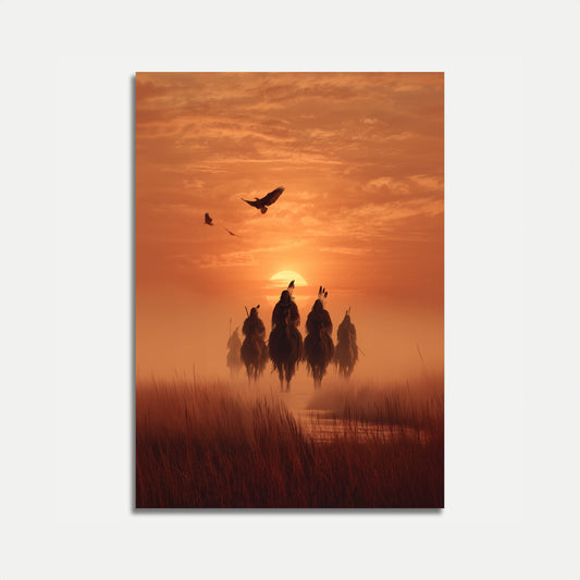 Native American Sunset Riders Poster