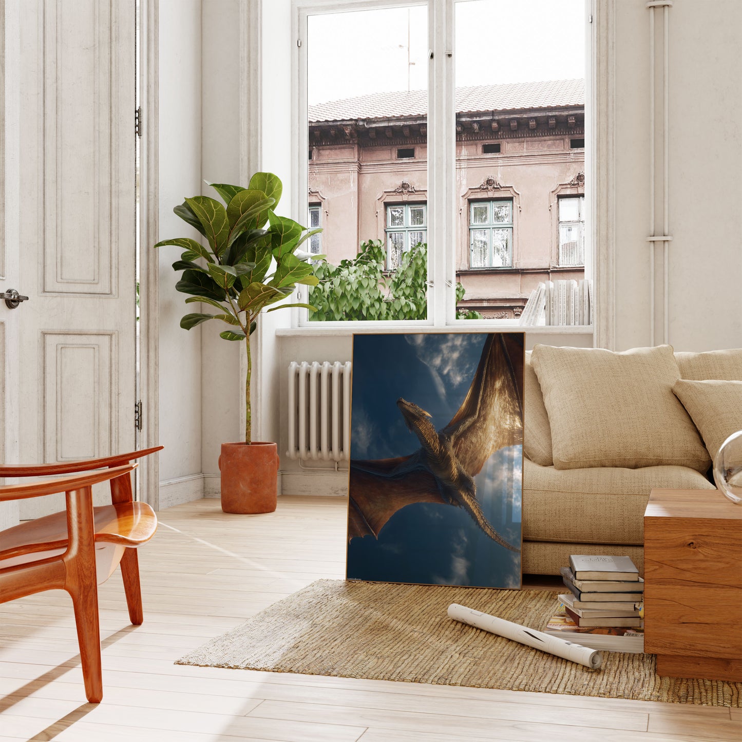 Majestic Dragon Flight Poster