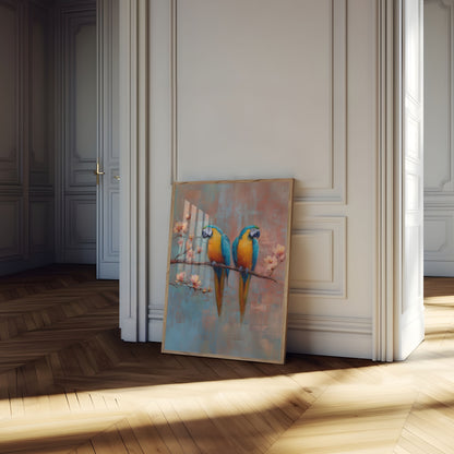 Blue and Gold Macaw Pair Poster