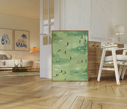 Vintage Golf Course Crowd Poster