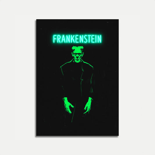 Frankenstein Monster Neon Affisch