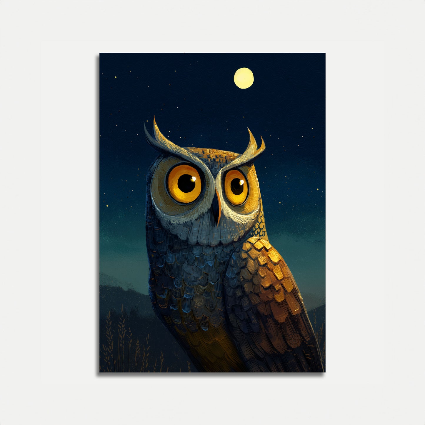 Moonlit Owl Night Poster