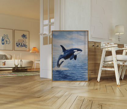 Majestic Orca Ocean Leap Poster