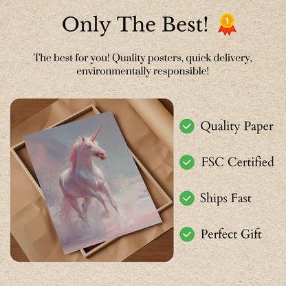 Poster dell'Unicorno Rosa Magico