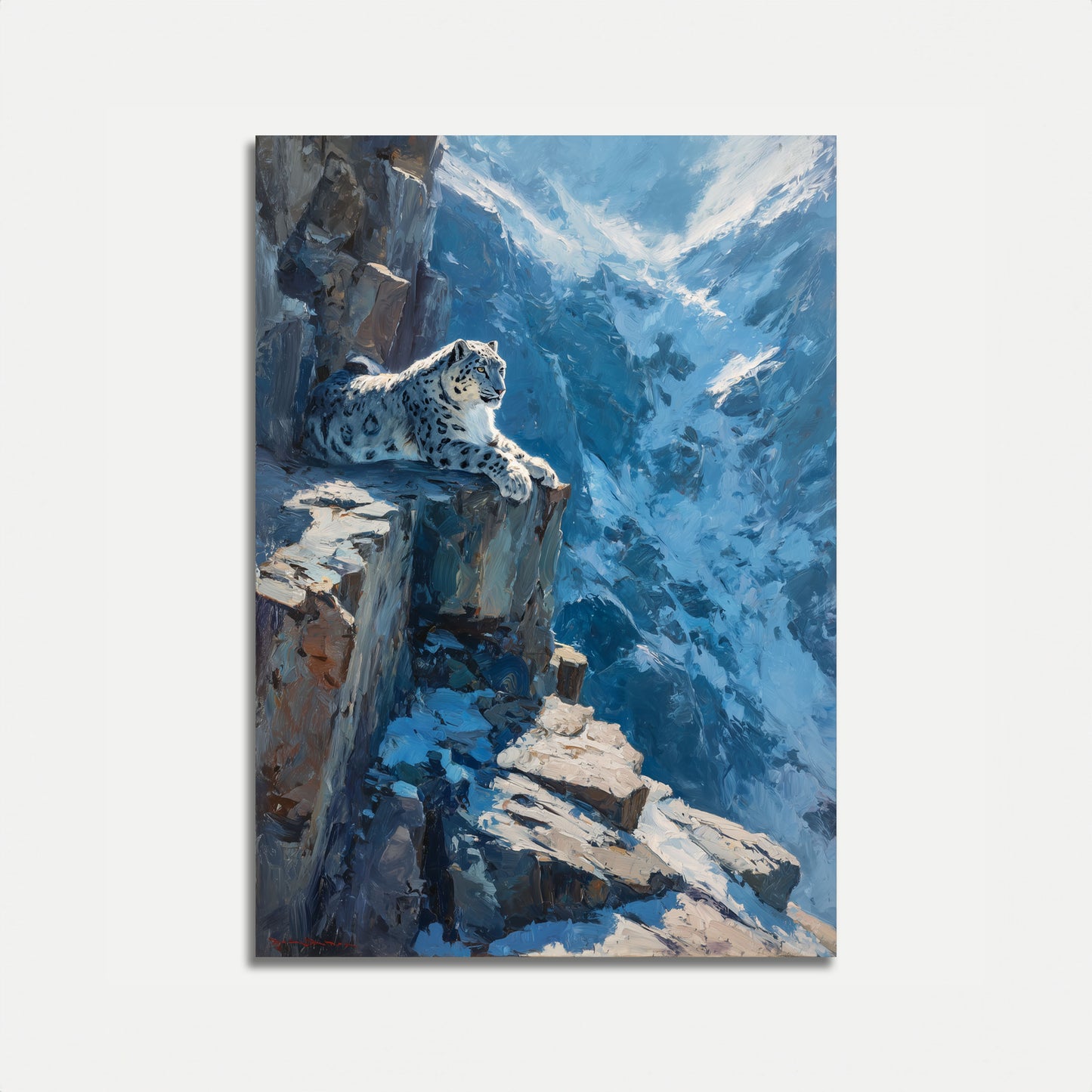 Sneeuwluipaard Bergpiek Poster