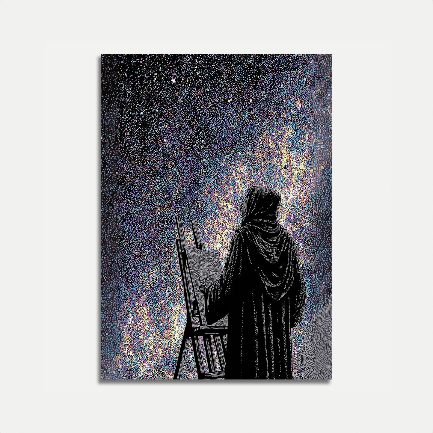 Affiche de l'Artiste Contemplant l'Univers