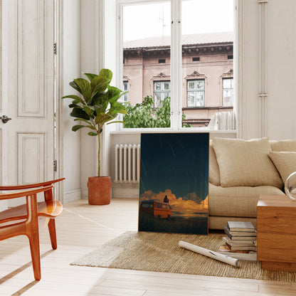 Starry Night Meteor Shower Poster