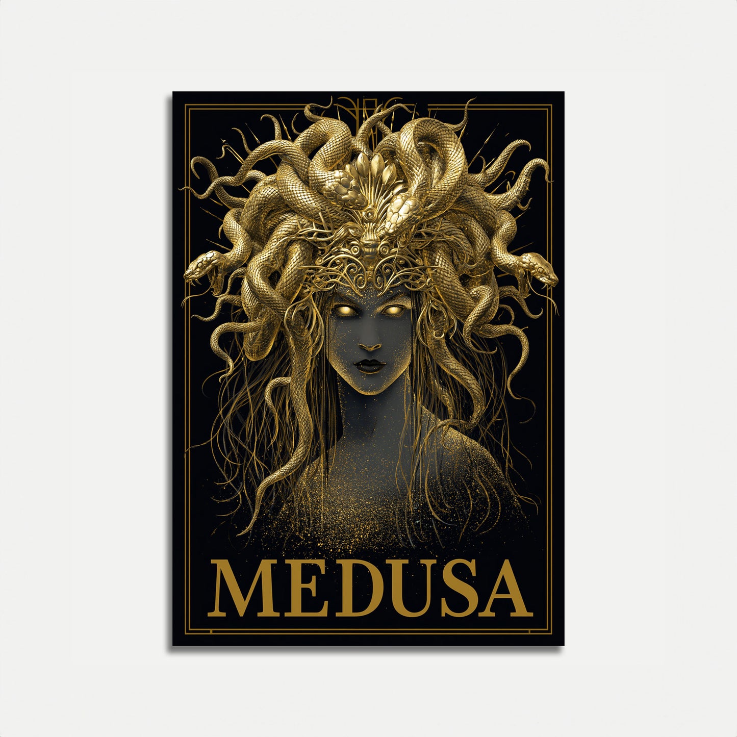 Affiche Mythologie Dorée de Méduse