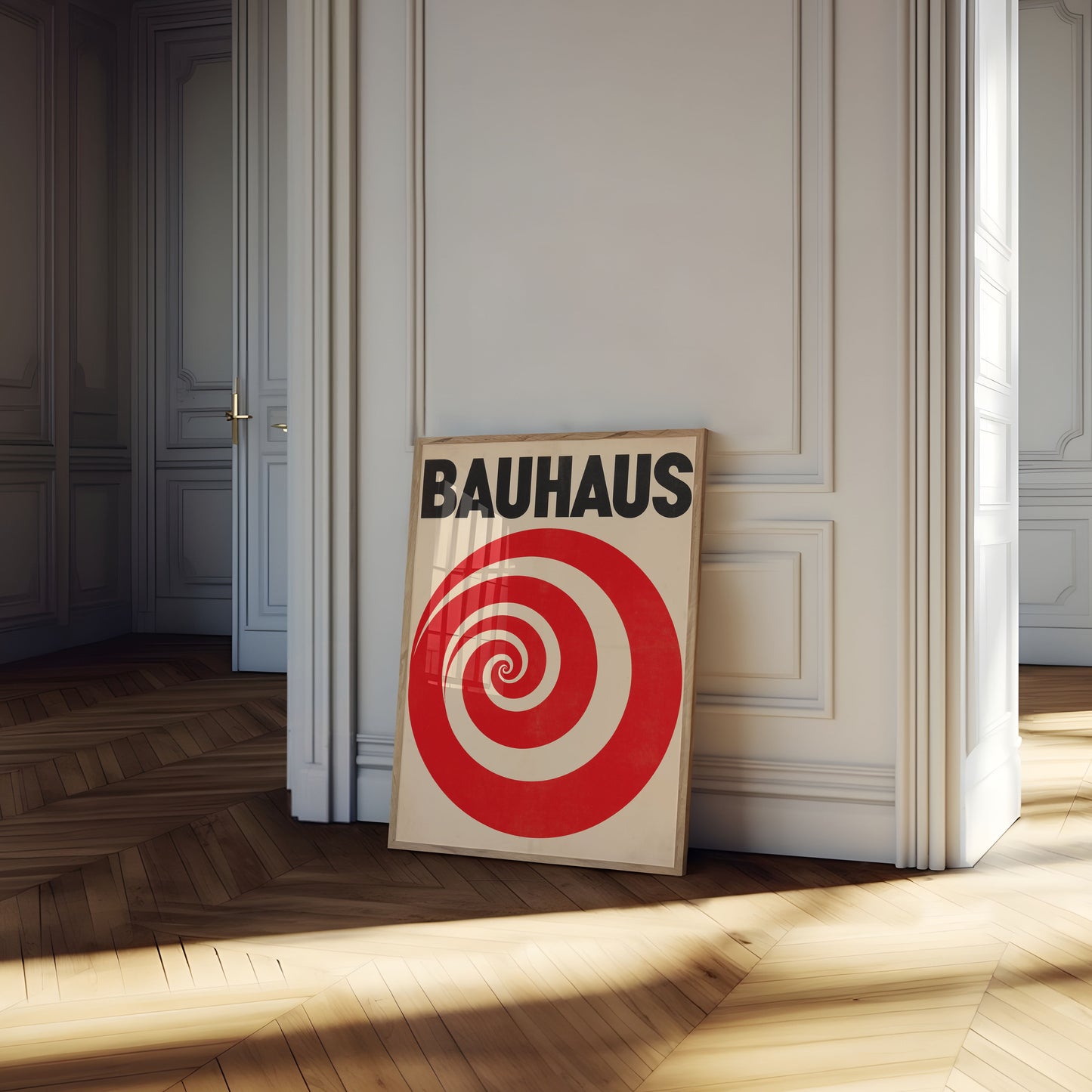Bauhaus Spiral Rød Plakat
