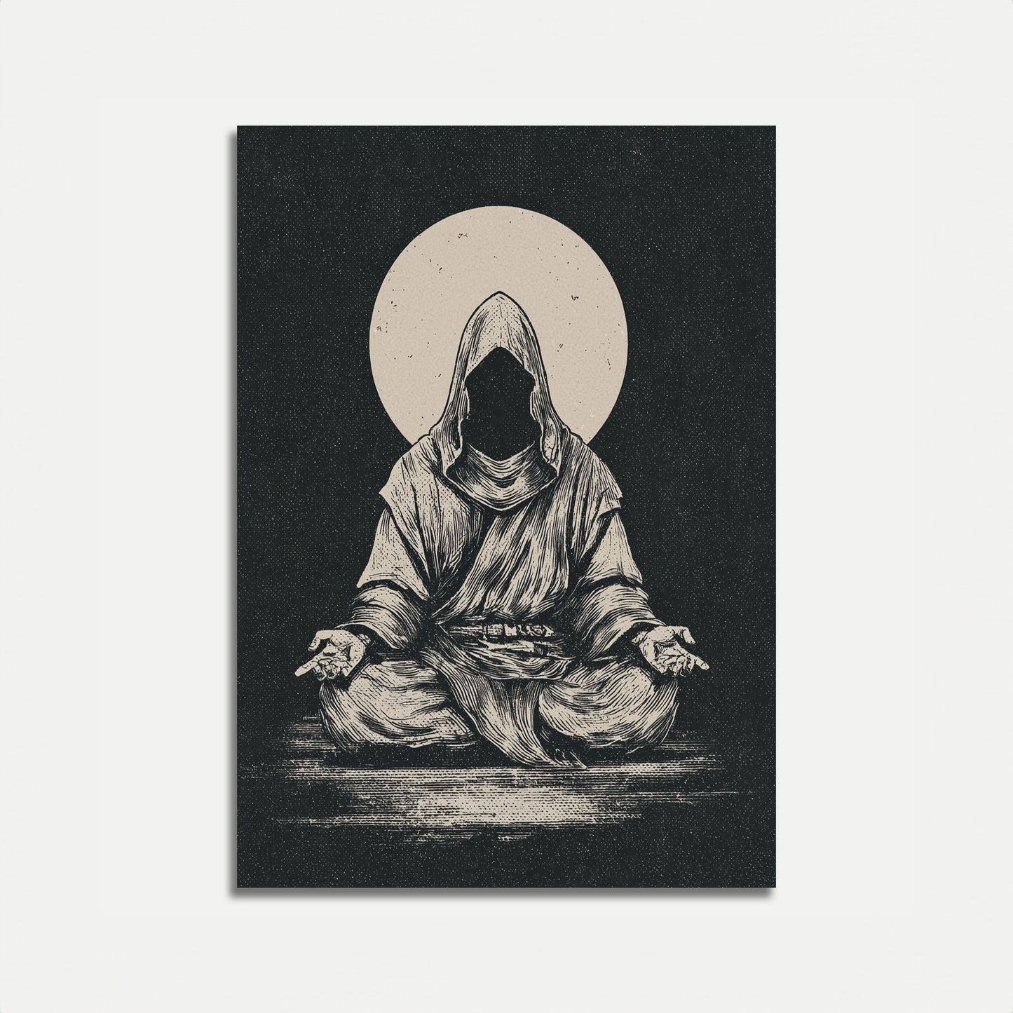 Meditation Moon Spiritual Poster