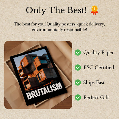 Bold Brutalist Architecture Poster