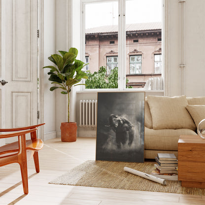 Mystical Elephant in Mist Poster