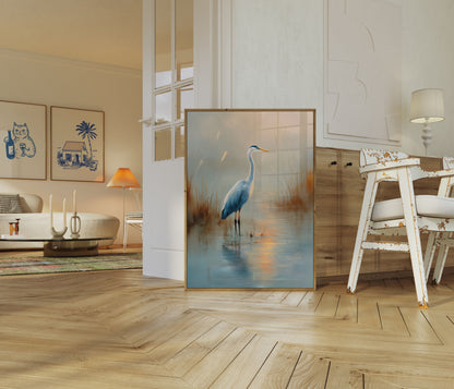 Ruhiger Blauer Reiher Poster