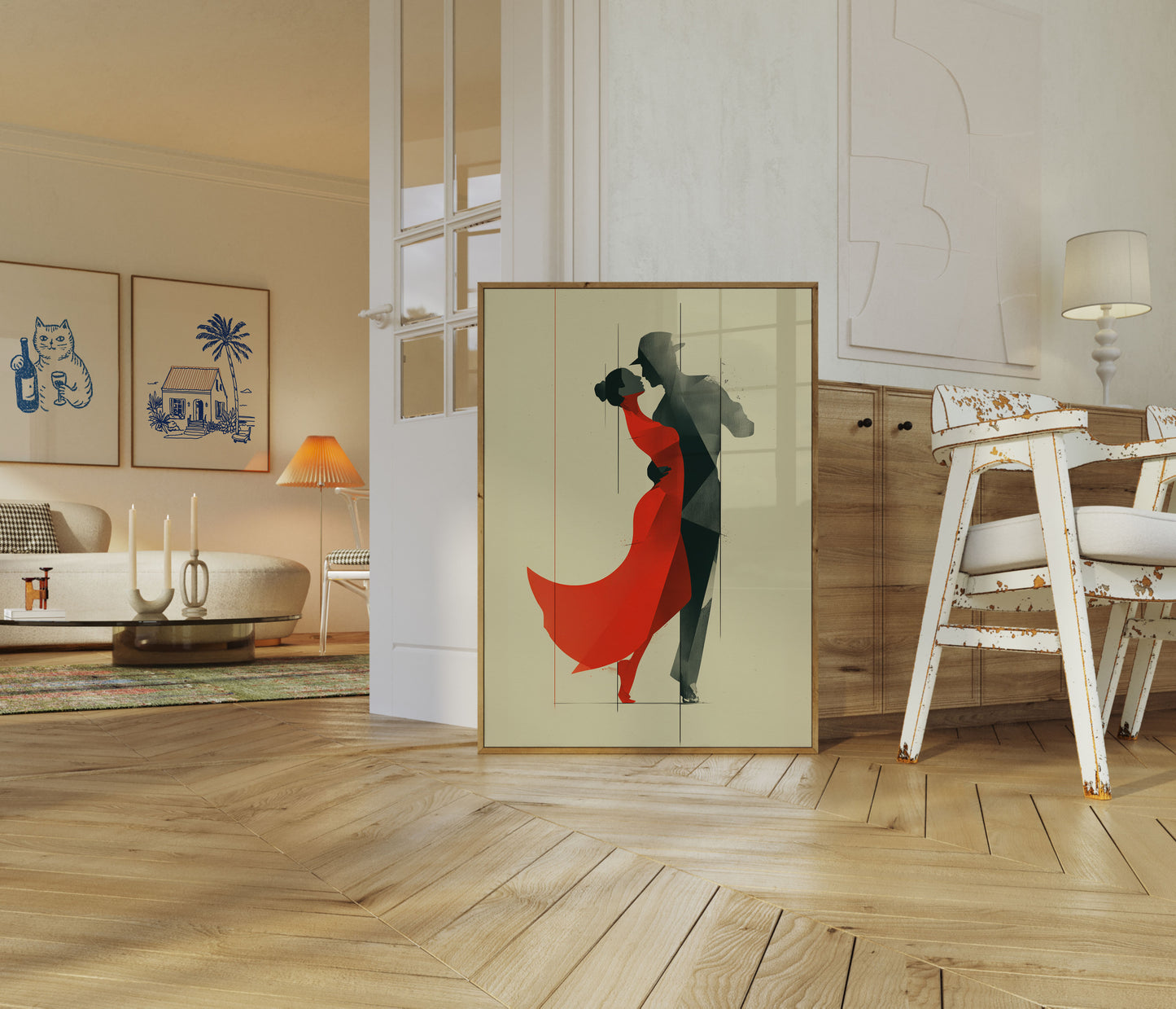Passionate Dance Silhouette Poster