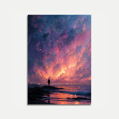 Cosmic Fireworks Explosion Poster