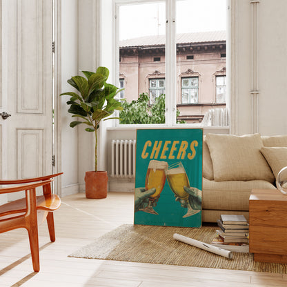Classic Cheers Beer Toast Poster