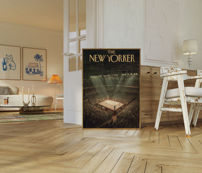 Vintage Boxing Arena New Yorker Poster