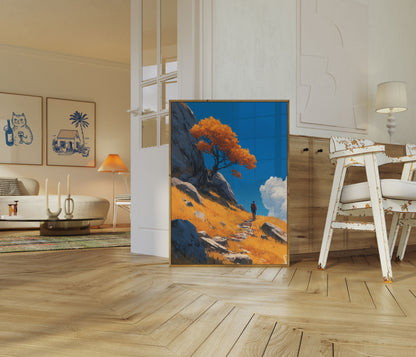 Autumn Mountain Trail Poster