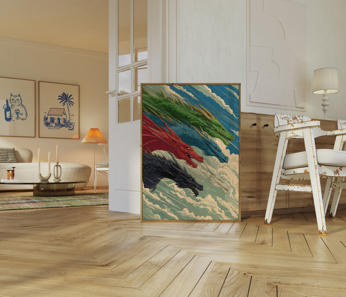 Póster de fantasía de Dragon Flight