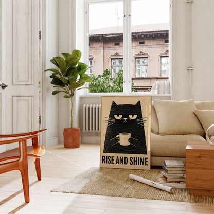 Grumpy Cat Coffee Morning Poster