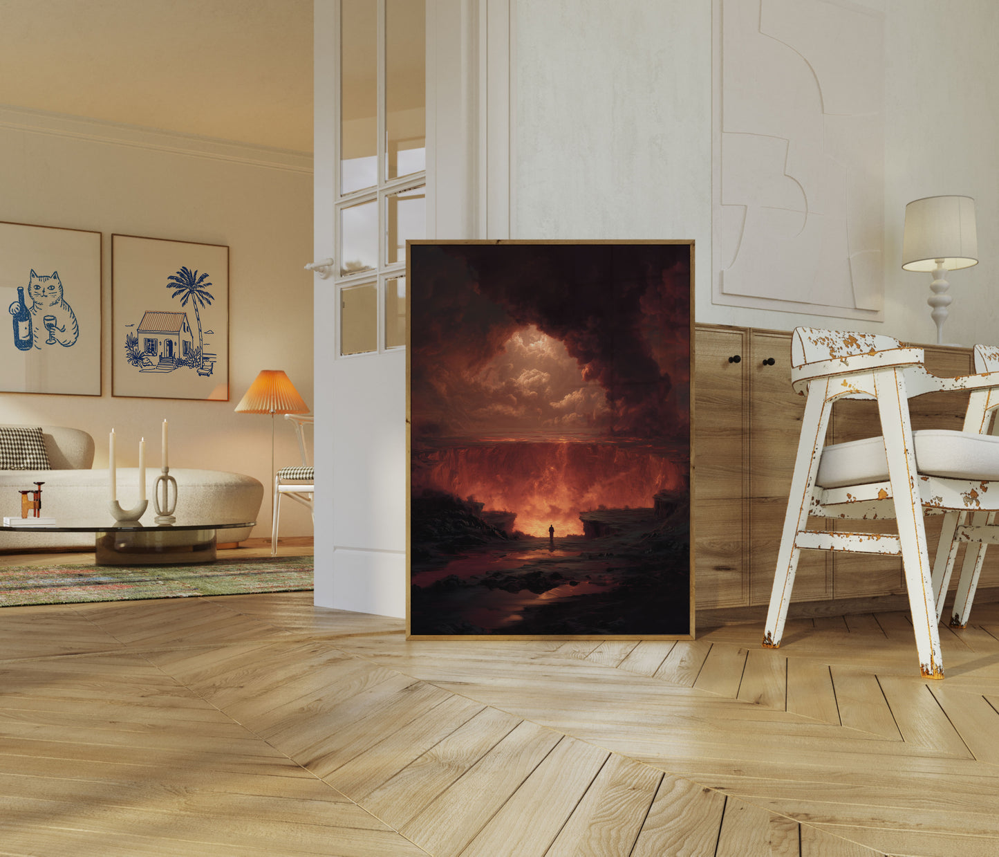 Apocalyptic Inferno Landscape Poster