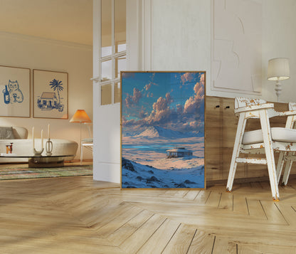 Pôster da Paisagem da Montanha da Cabana do Ártico