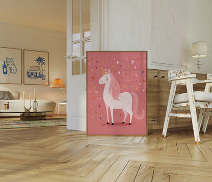 Magisk Rosa Enhörningsposter