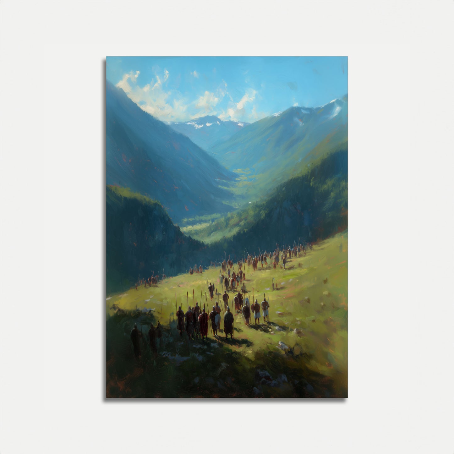 Oude Krijgers Bergvallei Poster