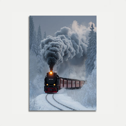 Affiche du Voyage Hivernal en Train à Vapeur