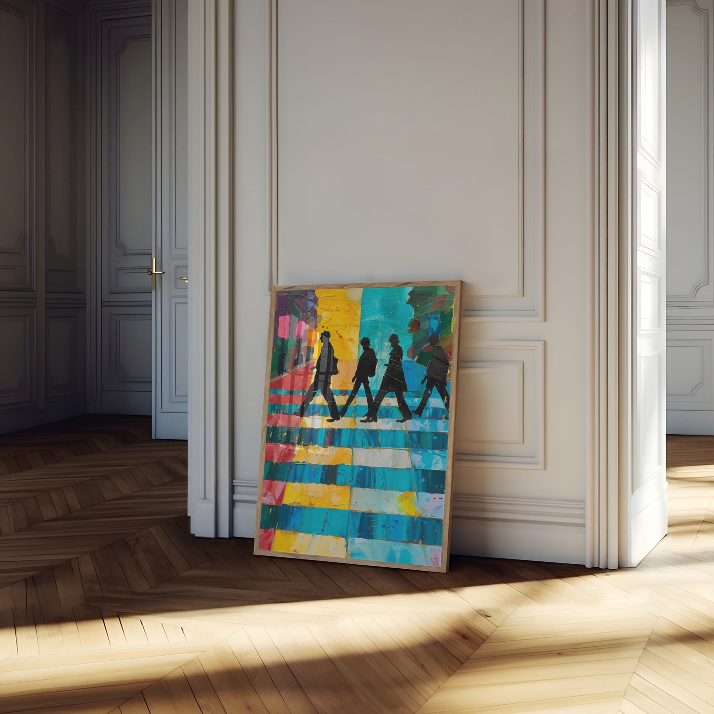 Iconic Beatles Abbey Road Remix Poster