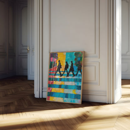 Iconic Beatles Abbey Road Remix Poster