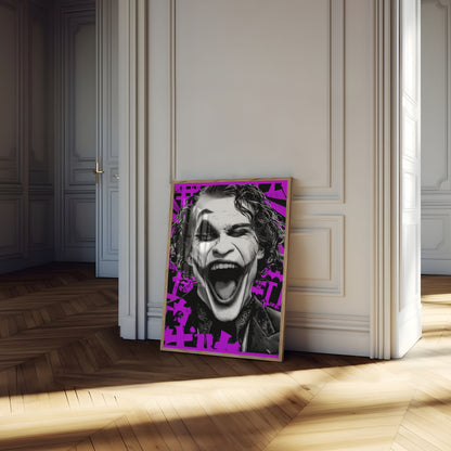 Chaotische Clown Donkerpaars Poster