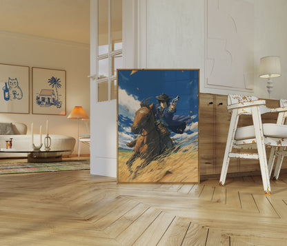 Vilda västern-revolvermän affisch