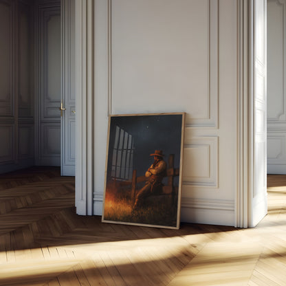 Lone Cowboy Night Vigil Poster