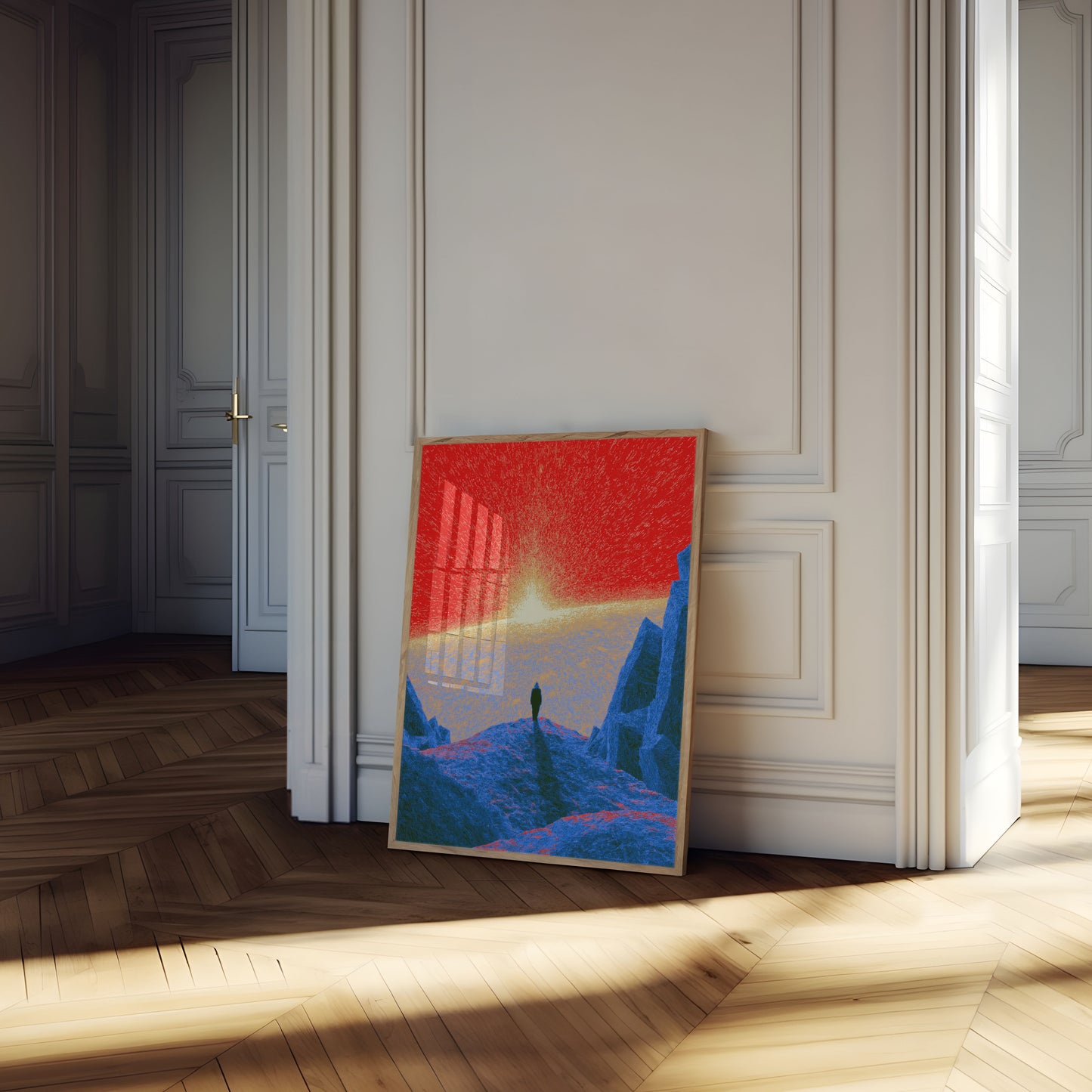 Poster: Viandante solitario nel deserto